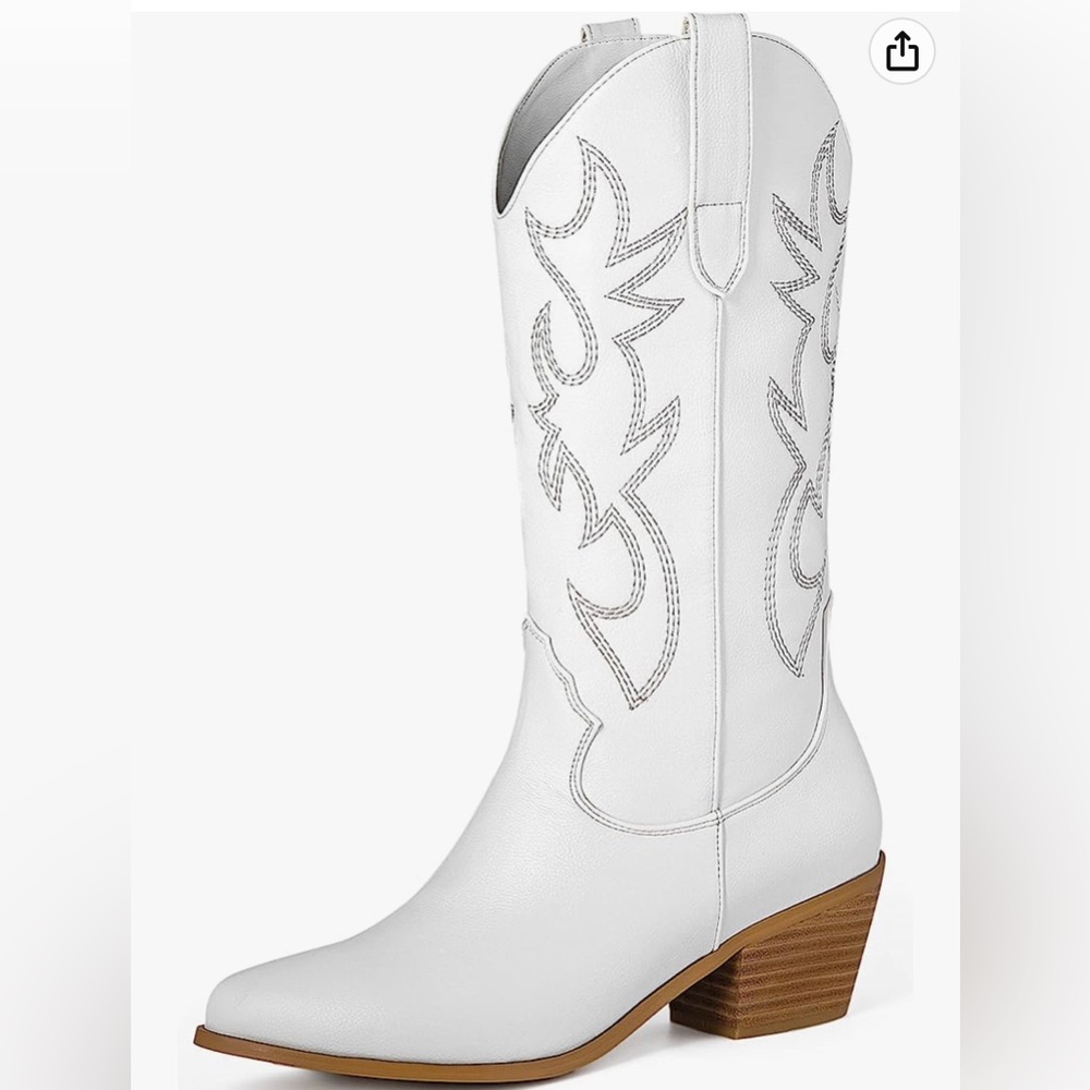 Women’s Embroidered Western Cowboy Boots - mid calf.